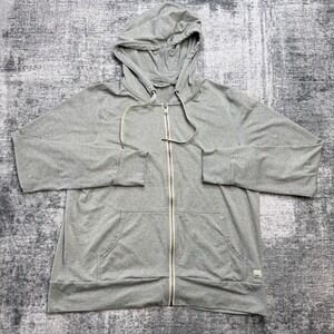 Vuori Halo Performance Hoodie 2.0 Womens XL Pale Heather Gray Dreamknit Full Zip